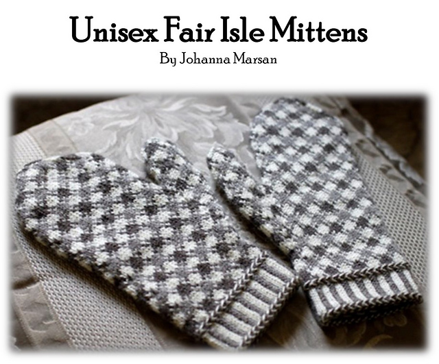 Unisex Fair Isle Mittens