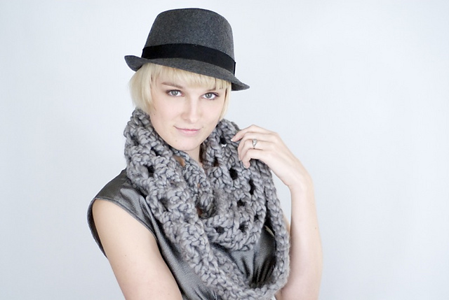 Window Pane Infinity Scarf