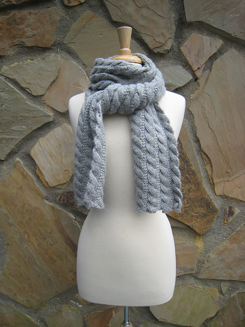 Legerdemain Reversible Cabled Scarf