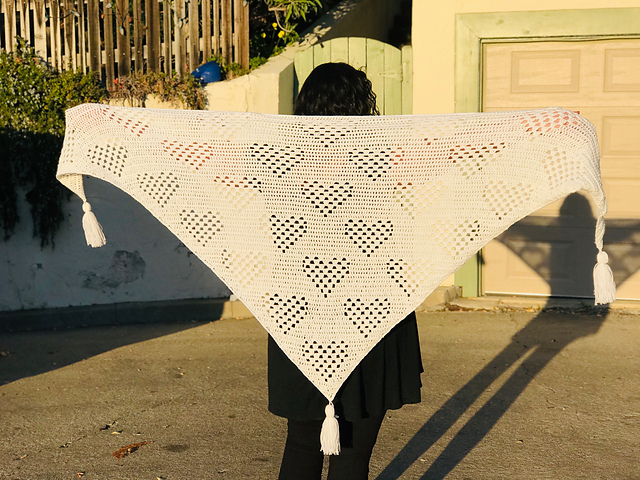 With Love, Granny Heart Shawl