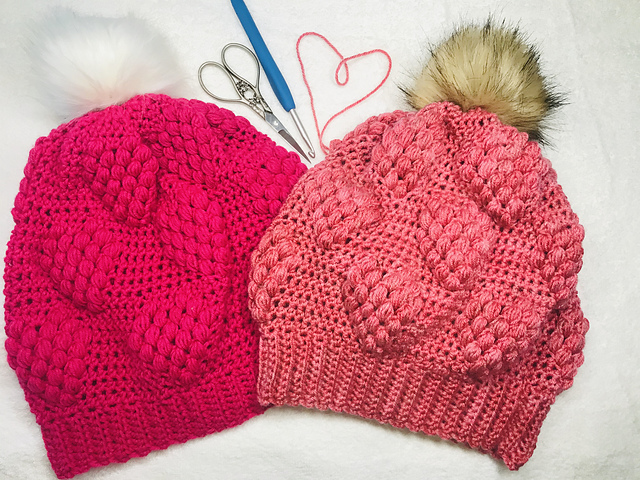 Puffy Heart Slouch Beanie