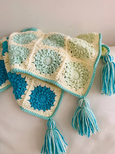 Azure Harmony Baby Blanket