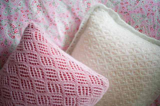 Lace Mohair Pillows in Two Variations