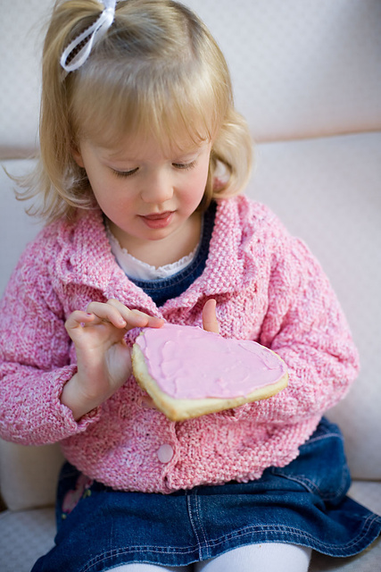 Girl's Valentine Cardi