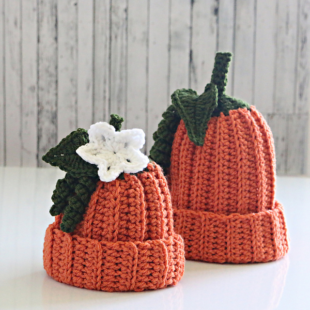 Flowered Pumpkin Hat