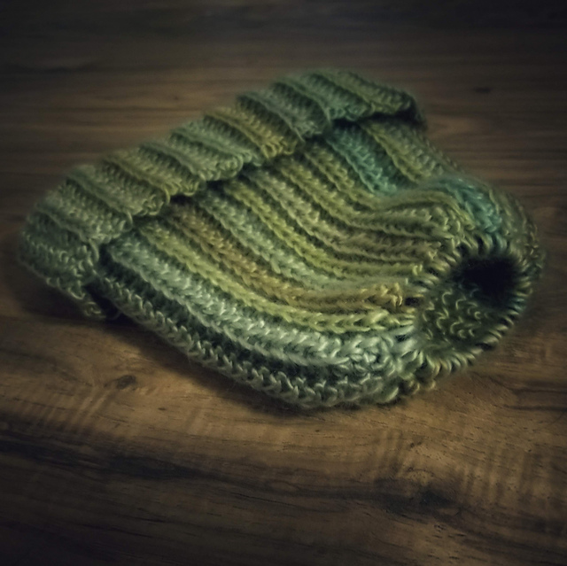 Ribbed Messy Bun Beanie