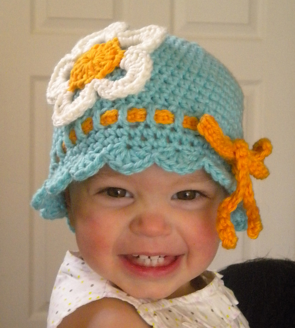Happy Petals Crocheted Baby Hat