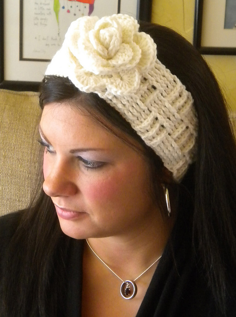 Basketweave Crocheted Headband