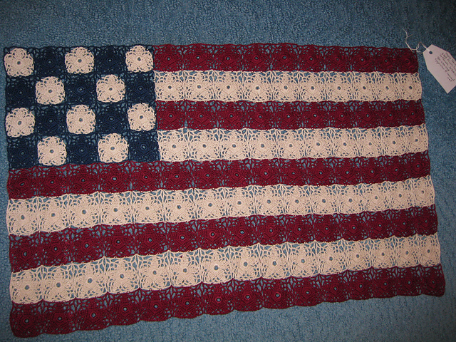 Old Red White and Blue Centerpiece