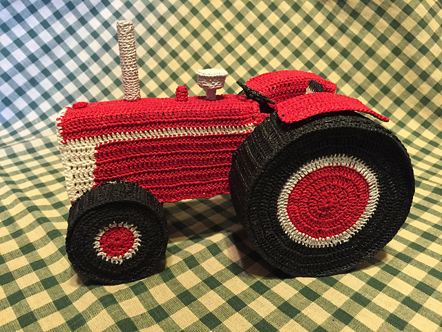 Red Tractor Sculpture