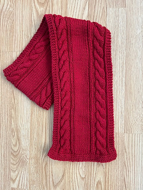 Christmas Cable Scarf