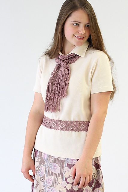 Spiderweb Lace Scarf and Belt Set