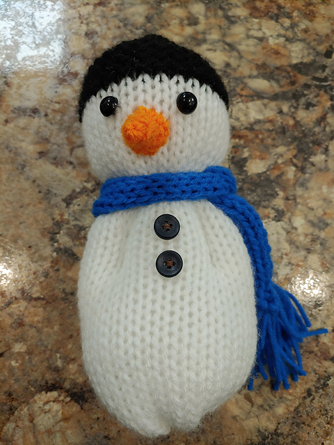 Loom Knitted Snowman Doll
