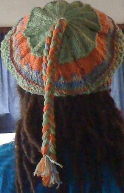 Funky Knitted Hat - Beanie with Tassels