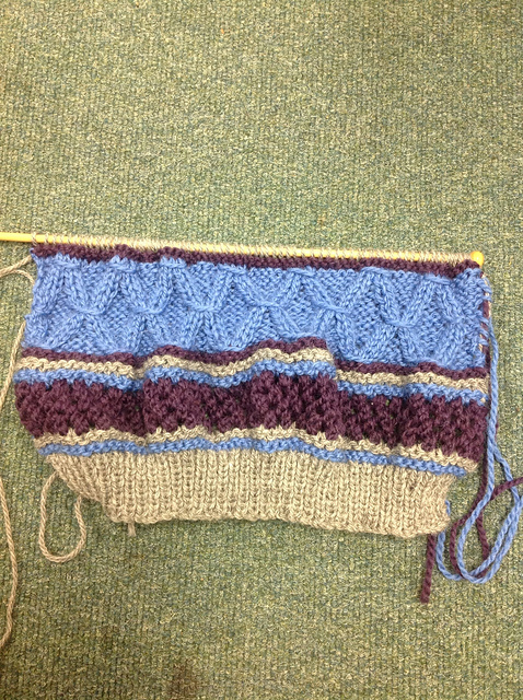 Beanie with Smocking and Cables
