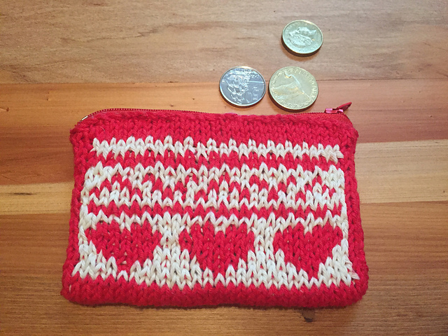 Valentines heart coin purse