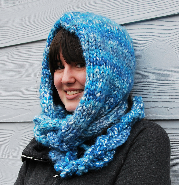 Hood With Plaited Scarf