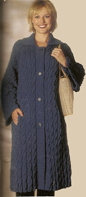 Blue Cable Coat