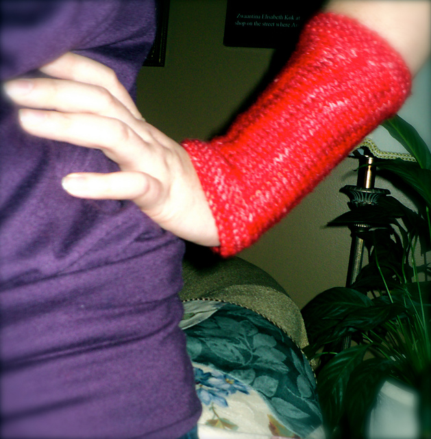 Ace of Hearts Wrist Warmers