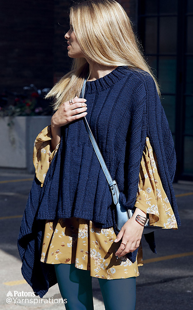 Reversible Ribbed Poncho