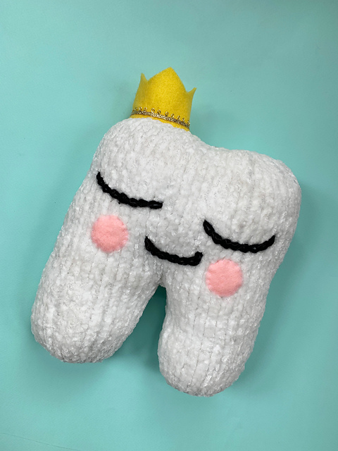 Knit Velvet Tooth Fairy Pillow