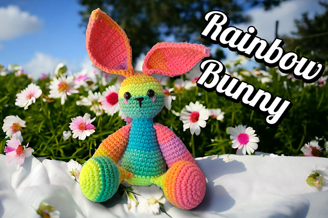 Rainbow Thread Rabbit Ravelry: Rainbow Bunny pattern by Julia Pilling