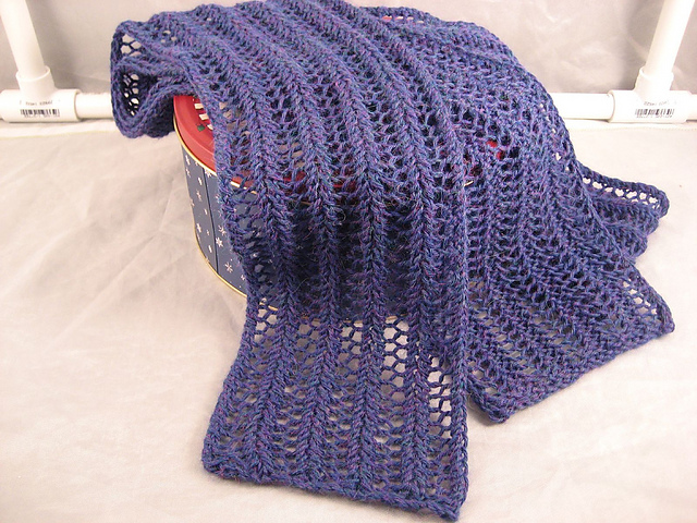 beginner lace scarf knitting pattern