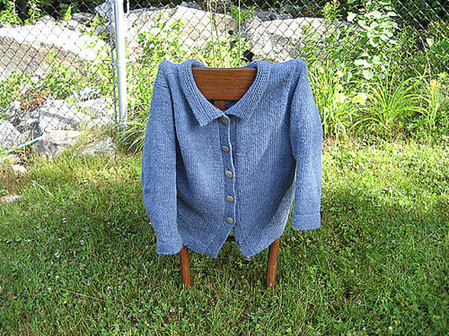 Cardigan with Garter-Stitch Trim
