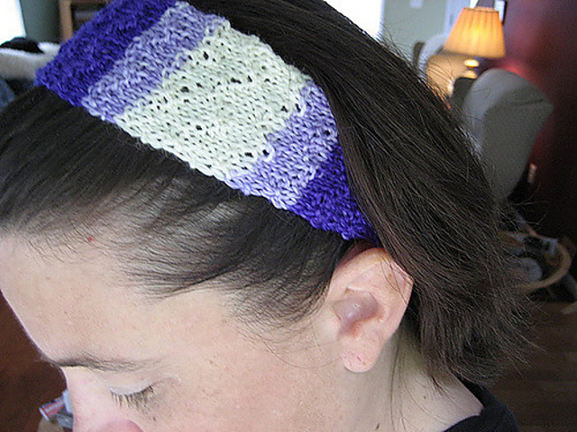 Reverse Stockinette Chevron Headband