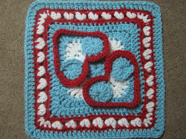 Heart to Heart Afghan Block