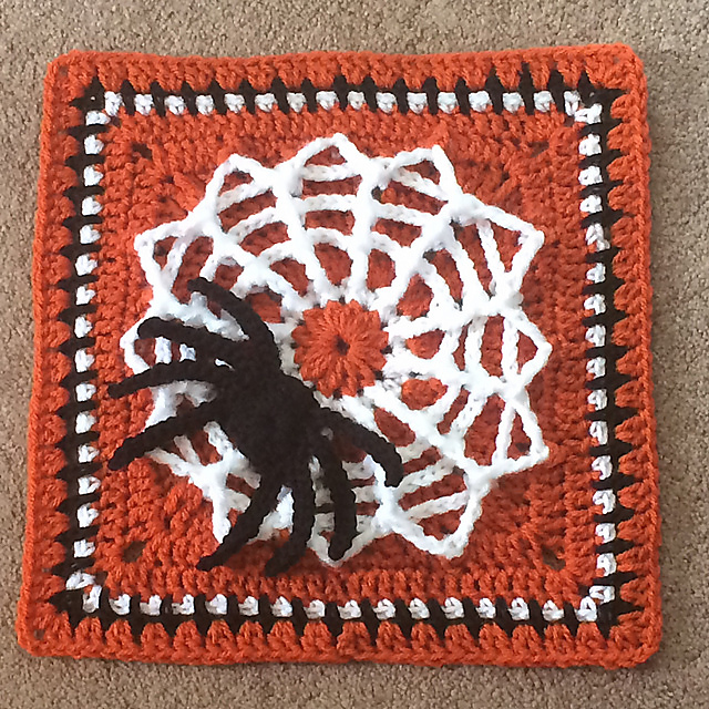 Spider Web Afghan Block