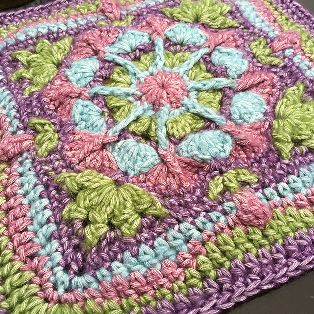 English Garden Afghan Square