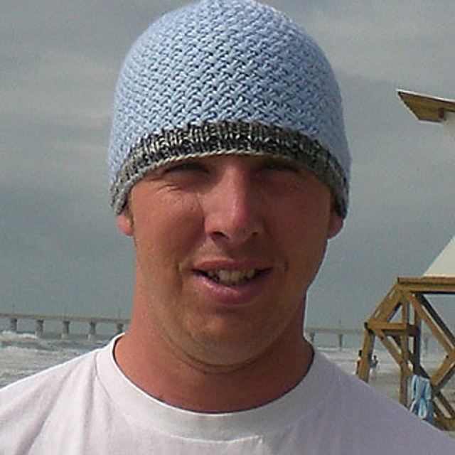 Woven knit beanie, surf-style