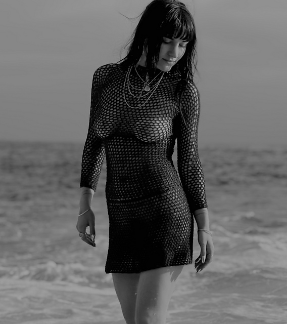 Artemisia Mesh Mockneck Mini Dress