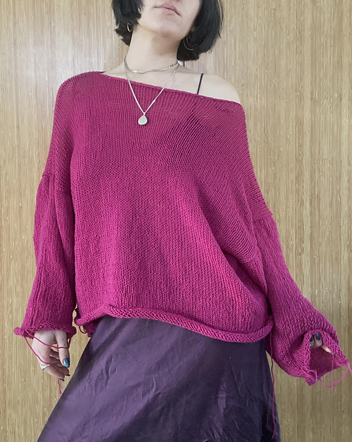 Fuschia Cozy Oversized Sweater