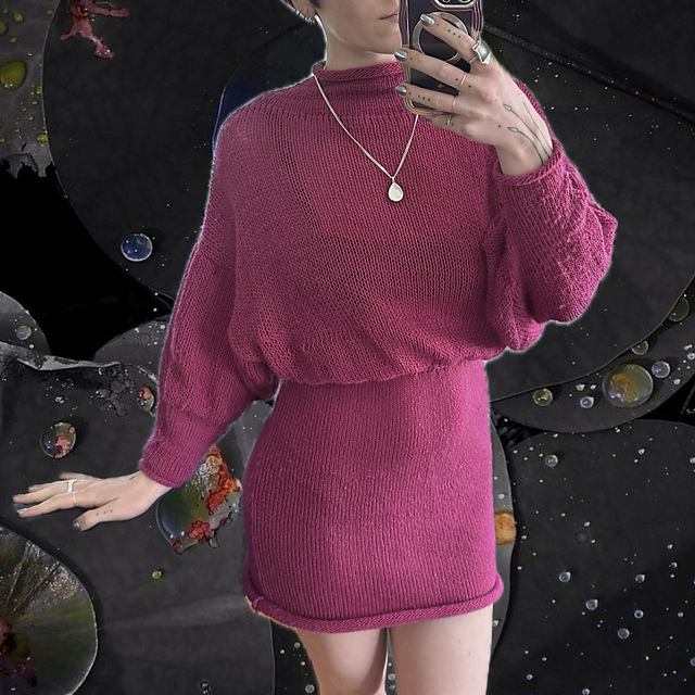 Geranium Turtleneck Sweater Dress