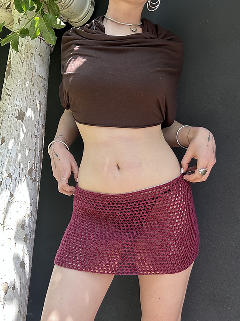 Nightshade Mesh Mini Skirt