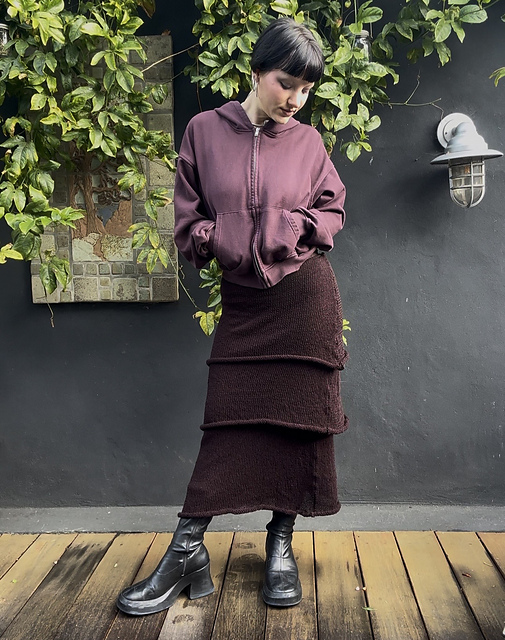 Medusozoa Tiered Maxi Skirt