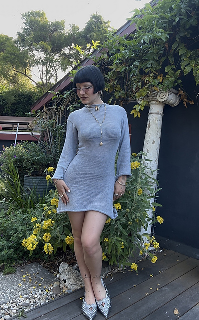 Snowfall Long Sleeve Mini Dress