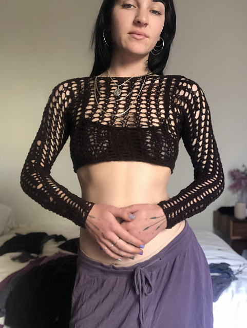 The Carob Longsleeve Crop Top