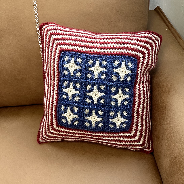 4th of July Mosaic Pillow
