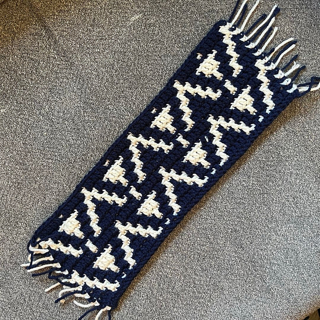 Peaks & Pillars Mosaic Afghan Strip