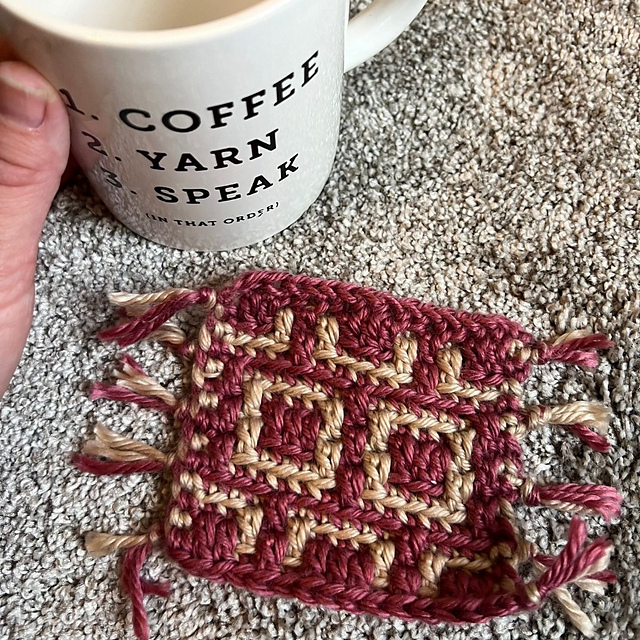 Mosaic Squares Coaster/Mug Rug
