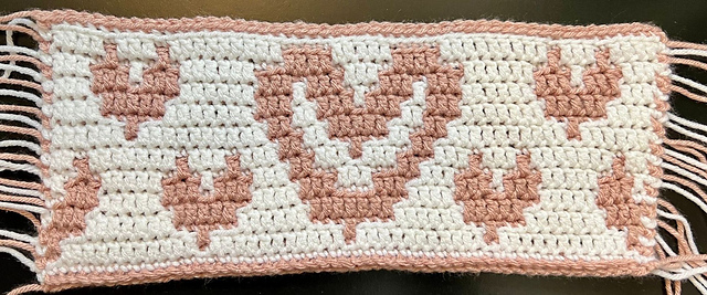Hearts Galore Mosaic Afghan Strip