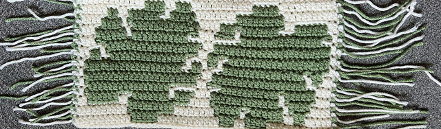 Mosaic Monstera Afghan Strip
