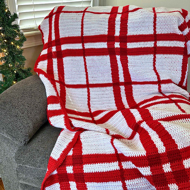 Festive Plaid Throw