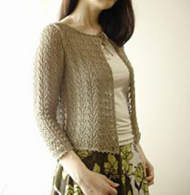IS-3079 Lacy ribbon cardigan