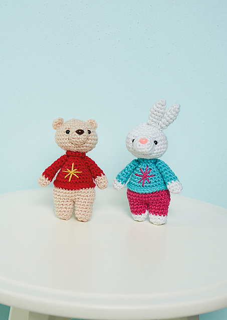 Bear and Bunny Ornaments