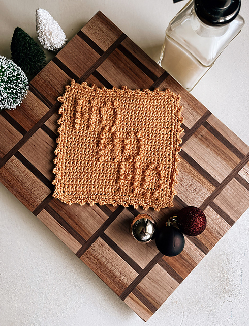 The Holiday Ho Ho Ho Dishcloth