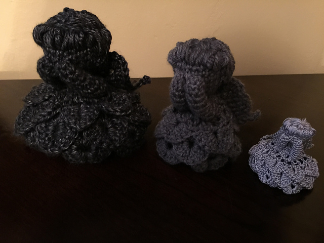 Weeping Angel, with Crocodile Stitch